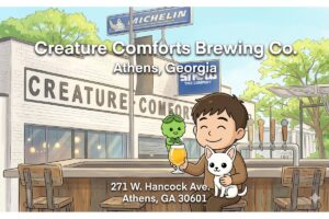 Creature Comforts Brewing Co. Athens Georgia クラフトビール ブルワリー イラスト