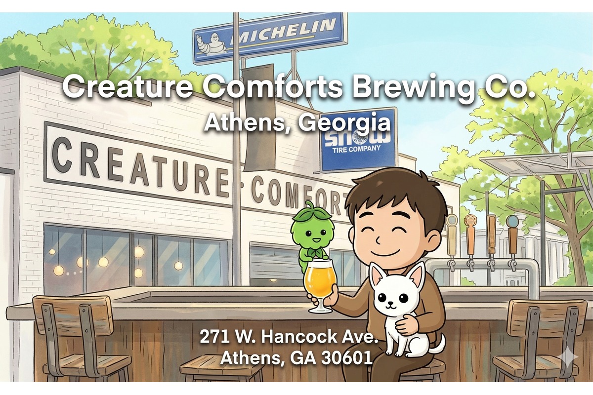 Creature Comforts Brewing Co. Athens Georgia クラフトビール ブルワリー イラスト