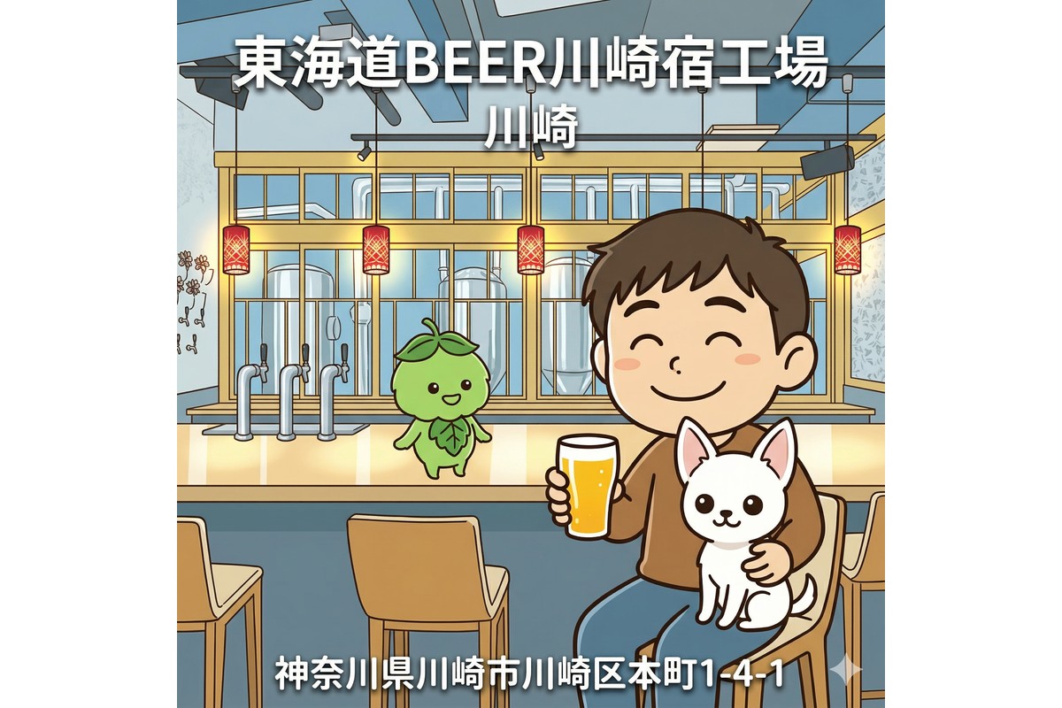 東海道BEER川崎宿工場 イラストサムネイル