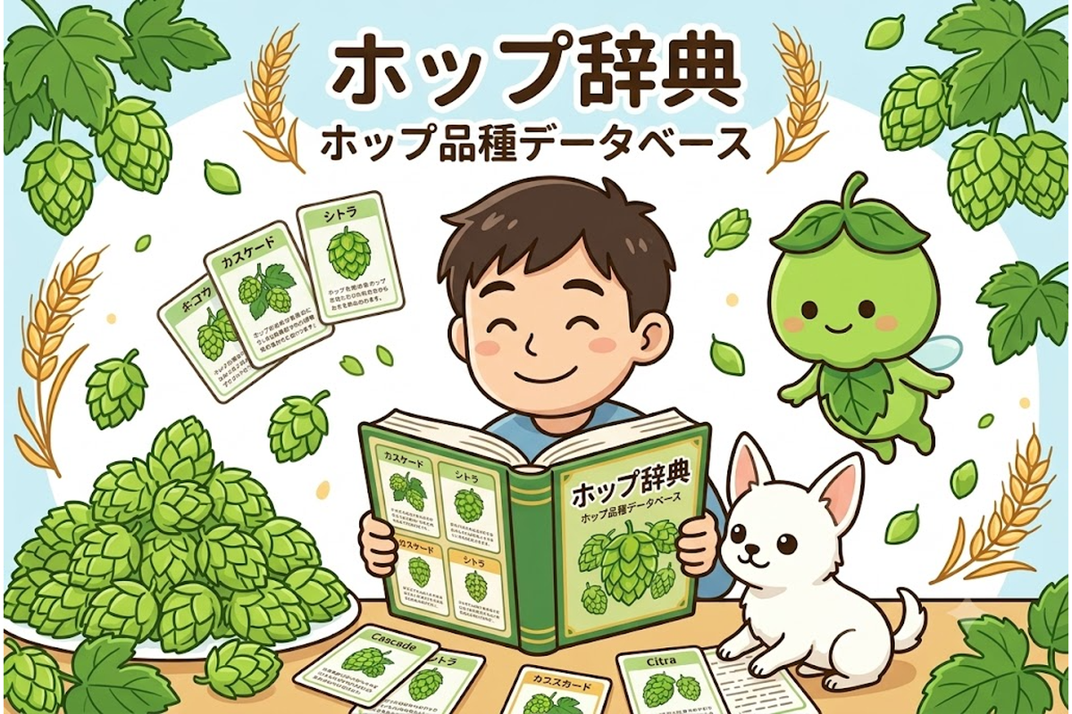 クラフトビールのホップ品種を集めたホップ辞典データベース