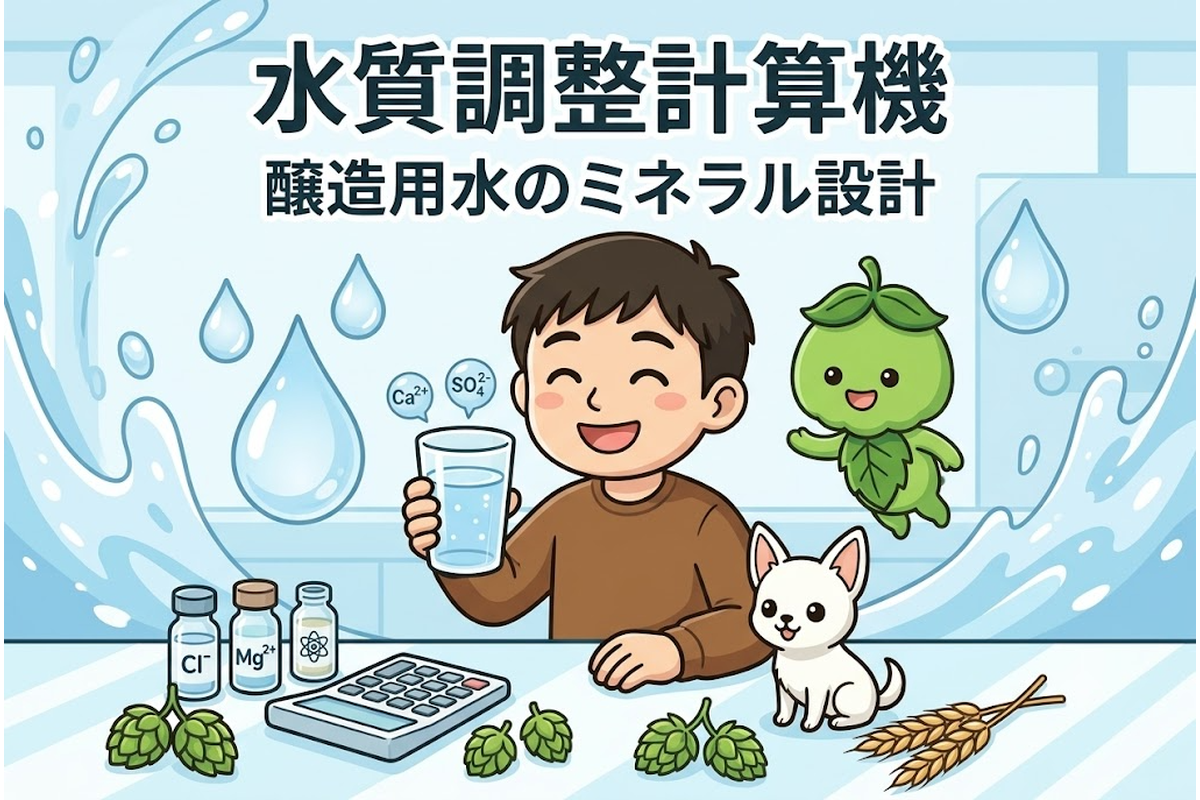 醸造用水のミネラルを設計する水質調整計算機