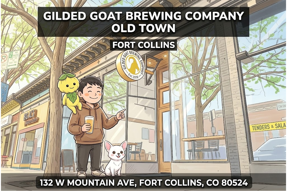 Gilded Goat Brewing Company Old Town Fort Collins アイキャッチイラスト