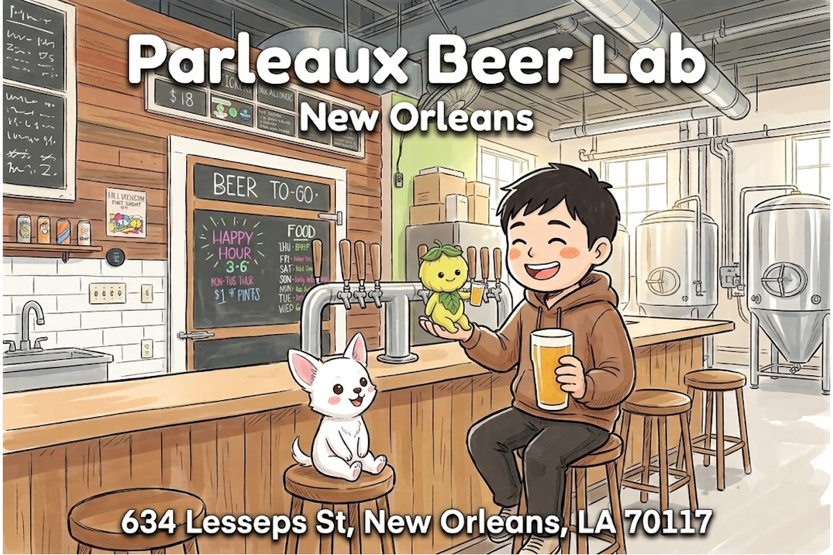 Parleaux Beer Lab New Orleans アイキャッチイラスト