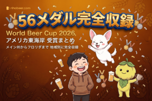 World Beer Cup 2026 アメリカ東海岸受賞まとめ｜メイン州からフロリダまで56件の全金銀銅を地域別に完全収録